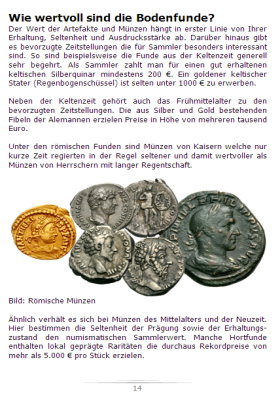 Römische Fundmünzen z.B. Denare, Solidus, Aureus, Sesterz 