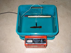 Rostentfernung mittels Elektrolyseanlage